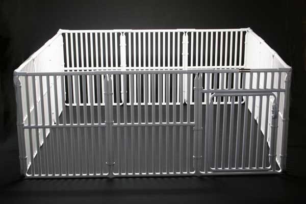 indoor dog pen with roof